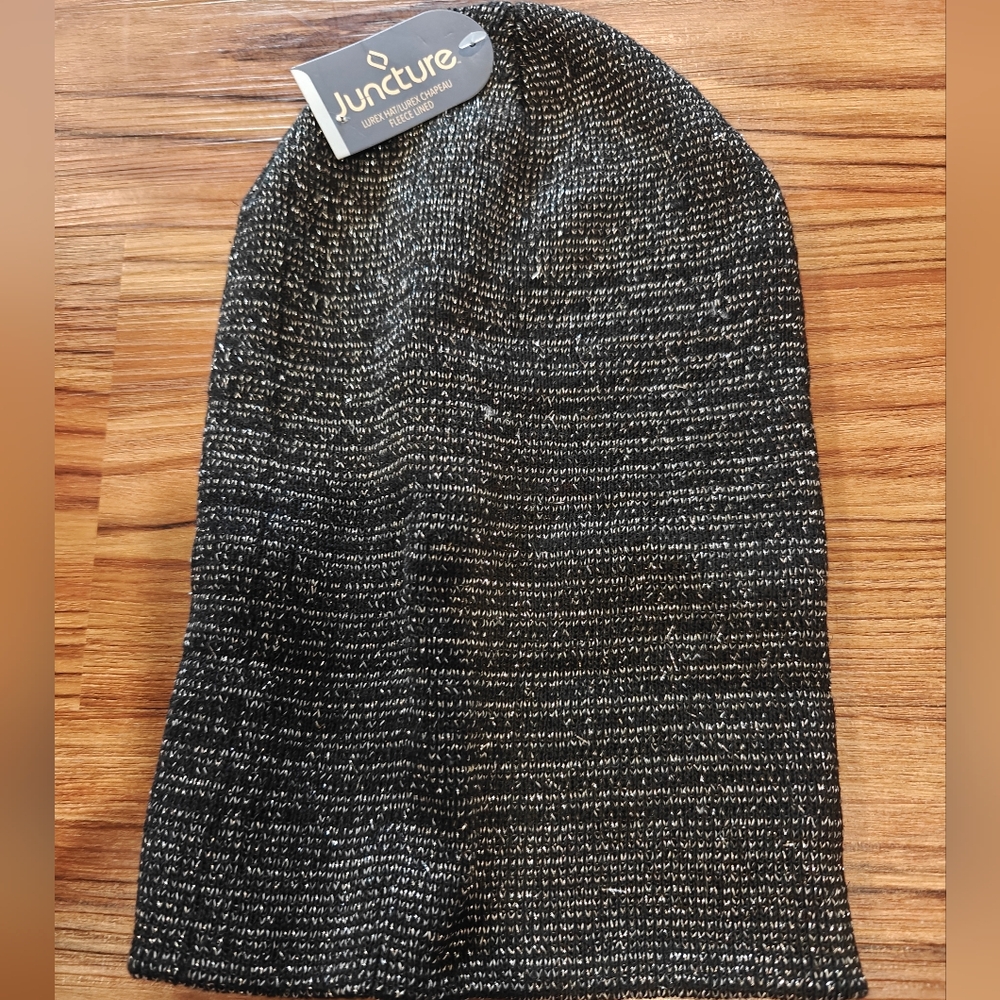 Juncture Black and Gray Knit Beanie